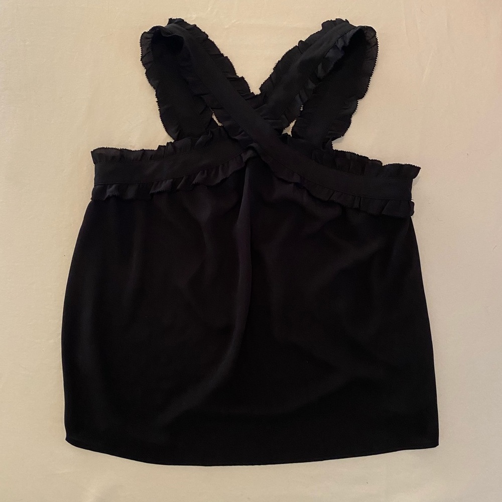 J CREW Black Tank Blouse Sleeveless